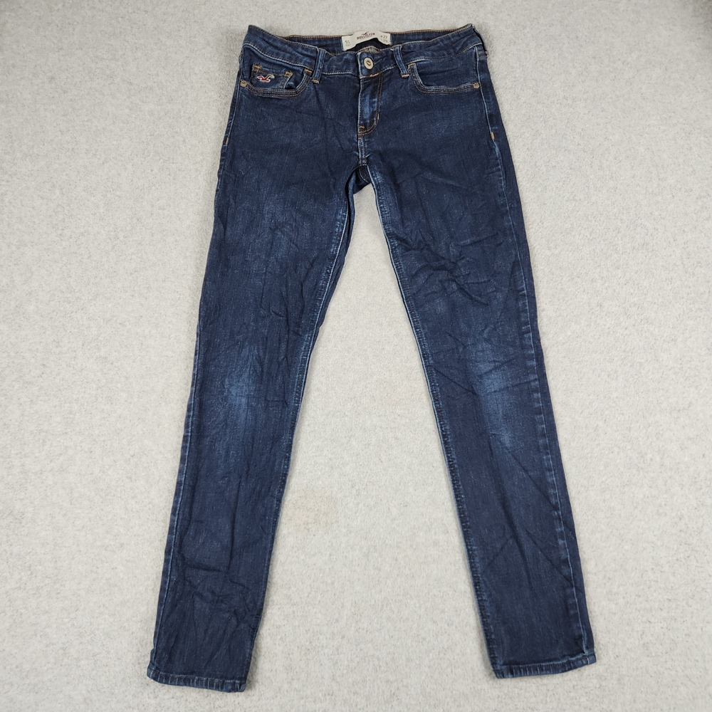 Hollister Jeans Women 5S Blue Denim Dark Wash Low Rise Skinny Stretch Streetwear